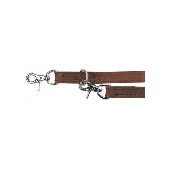 Trixie Hondenriem Rustic Verstelbaar Vetleer Donkerbruin 200X1,2 CM