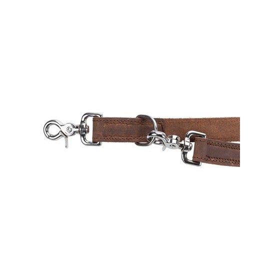 Trixie Hondenriem Rustic Verstelbaar Vetleer Donkerbruin 200X1,2 CM
