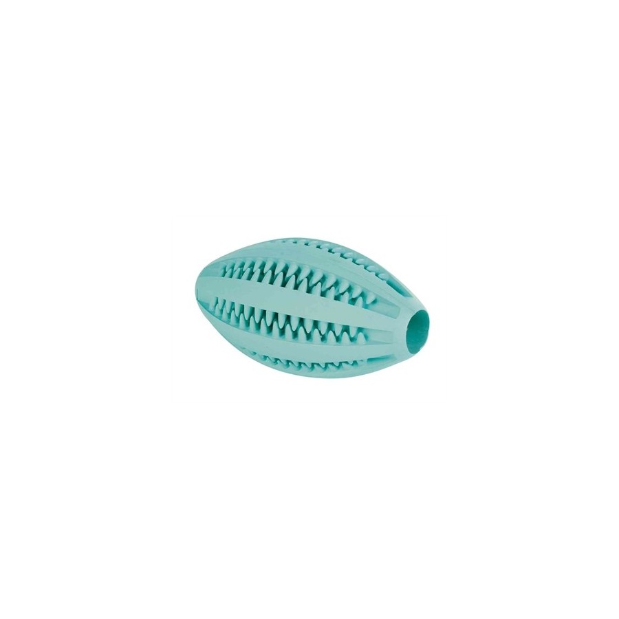 Trixie Denta Fun Rugby Bal Rubber Muntsmaak 11CM 3ST