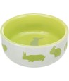 Trixie Voerbak Konijnmotief Keramiek Assorti 11 CM 250 ML 4 ST