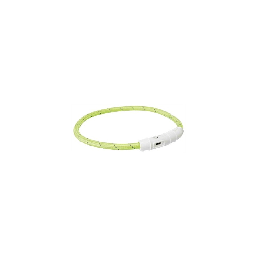Trixie Lichtgevende Halsband Hond Flash Usb Tpu / Nylon Groen 35X0,7 CM