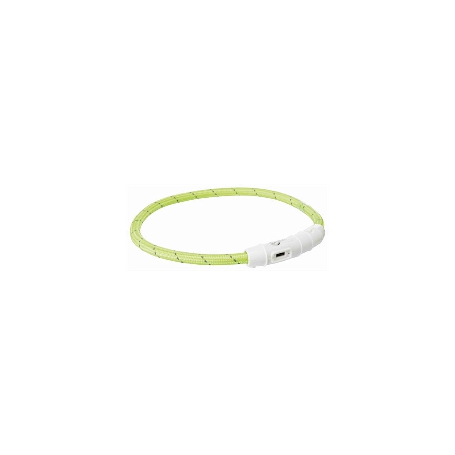 Trixie Lichtgevende Halsband Hond Flash Usb Tpu / Nylon Groen 45X0,7 CM