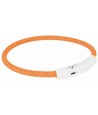 Trixie Lichtgevende Halsband Hond Flash Usb Tpu / Nylon Oranje 35X0,7 CM