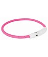 Trixie Lichtgevende Halsband Hond Flash Usb Tpu / Nylon Roze 35X0,7 CM
