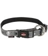 Trixie Halsband Hond Silver Reflect Zwart / Zilvergrijs 30-45X1,5 CM