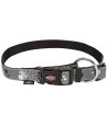 Trixie Halsband Hond Silver Reflect Zwart / Zilvergrijs 35-55X2 CM