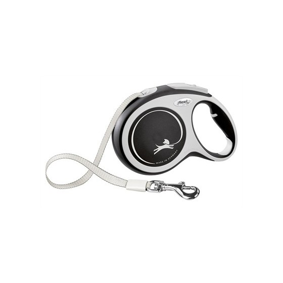 Flexi - Rollijn New Comfort Tape Zwart L. 8m