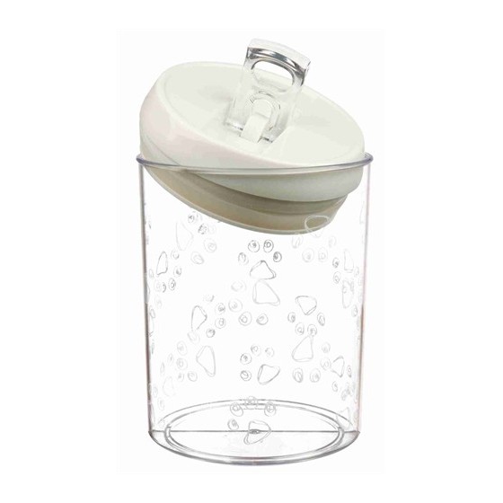 Trixie Voorraadpot Kunststof Transparant / Wit 1,5 LTR 17,5 CM