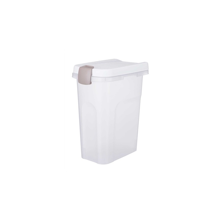 Trixie Voerton Luchtdicht Afsluitbaar Kunststof Transparant Wit / Wit 15 LTR 22X34X41,5 CM