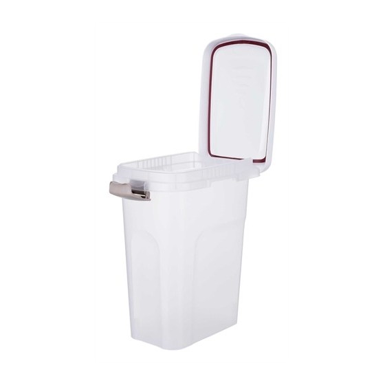 Trixie Voerton Luchtdicht Afsluitbaar Kunststof Transparant Wit / Wit 15 LTR 22X34X41,5 CM