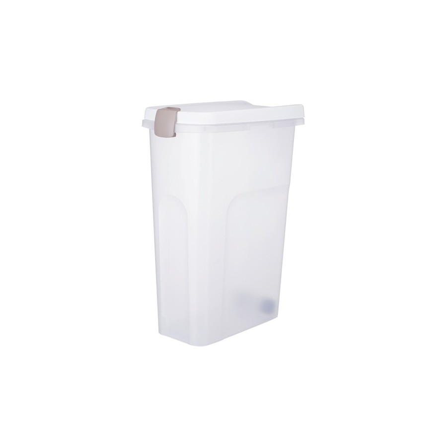 Trixie Voerton Luchtdicht Afsluitbaar Kunststof Transparant Wit / Wit 40 LTR 26,5X44,5X61,5 CM