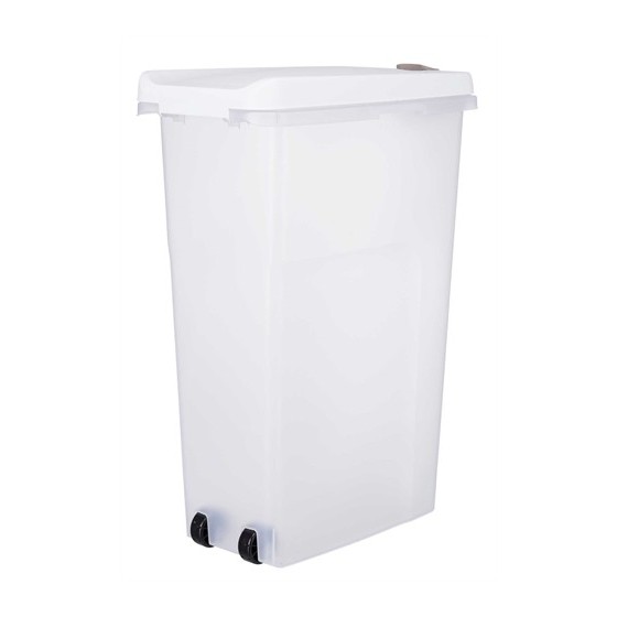 Trixie Voerton Luchtdicht Afsluitbaar Kunststof Transparant Wit / Wit 40 LTR 26,5X44,5X61,5 CM