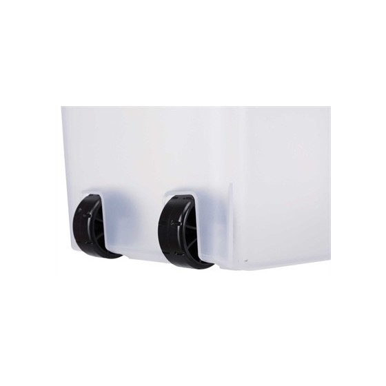 Trixie Voerton Luchtdicht Afsluitbaar Kunststof Transparant Wit / Wit 40 LTR 26,5X44,5X61,5 CM