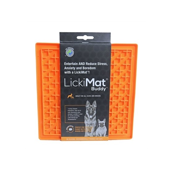 Lickimat Buddy Oranje 20X20 CM