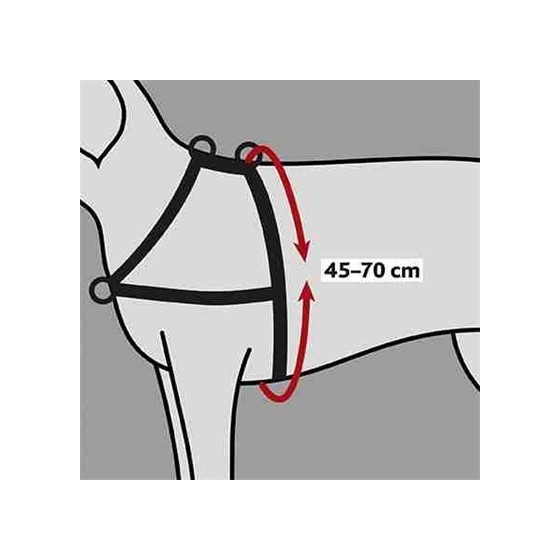 Trixie Hondentuig Trainingstuig Lead'n'walk Soft Zwart 45-70X2,5 CM