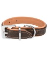 Trixie Halsband Hond Active Comfort Leer Bruin / Lichtbruin 21-32X2,5 CM