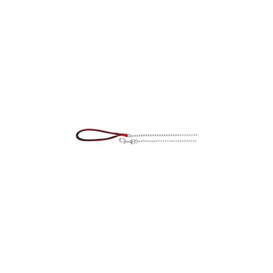 Trixie Hondenriem Ketting Met Nylon Handvat Rood 100X0,3 CM