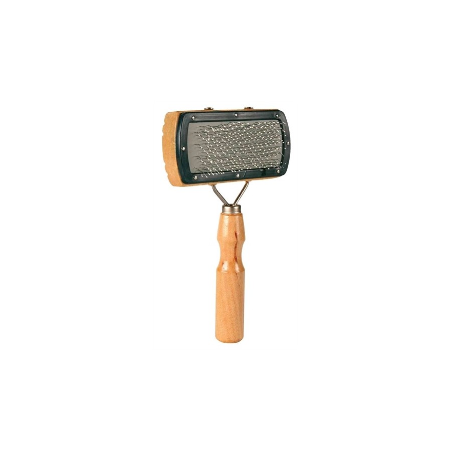 Trixie Slickerborstel Hout / Metalen Pinnen 18X10 CM 3 ST