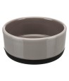 Trixie Voerbak Keramiek / Rubberrand Grijs 16X16 CM 750 ML