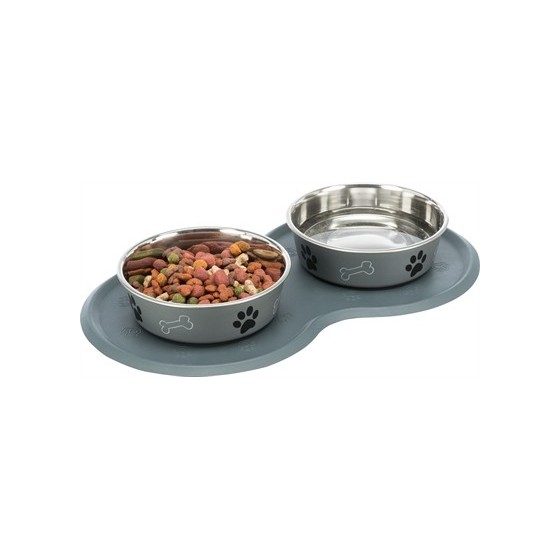 Trixie Placemat Natuurrubber Donkergrijs 45X25 CM 2 ST