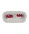 Trixie Voerbak Station Kunststof Wit  /  Assorti 46X30X11 CM 250 ML/300 ML 2 ST