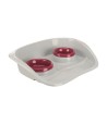 Trixie Voerbak Station Kunststof Wit  /  Assorti 46X30X11 CM 250 ML/300 ML 2 ST