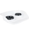 Trixie Voerbak Station Kunststof Wit  /  Assorti 46X30X11 CM 250 ML/300 ML 2 ST