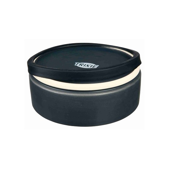 Trixie Voerbak Jimmy Keramiek / Rubberrand Assorti 12X12 CM 400 ML 4 ST