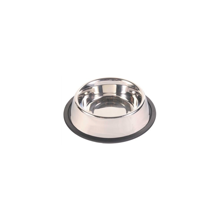 Trixie Voerbak Rvs / Rubberring 19X19 CM 450 ML 4 ST
