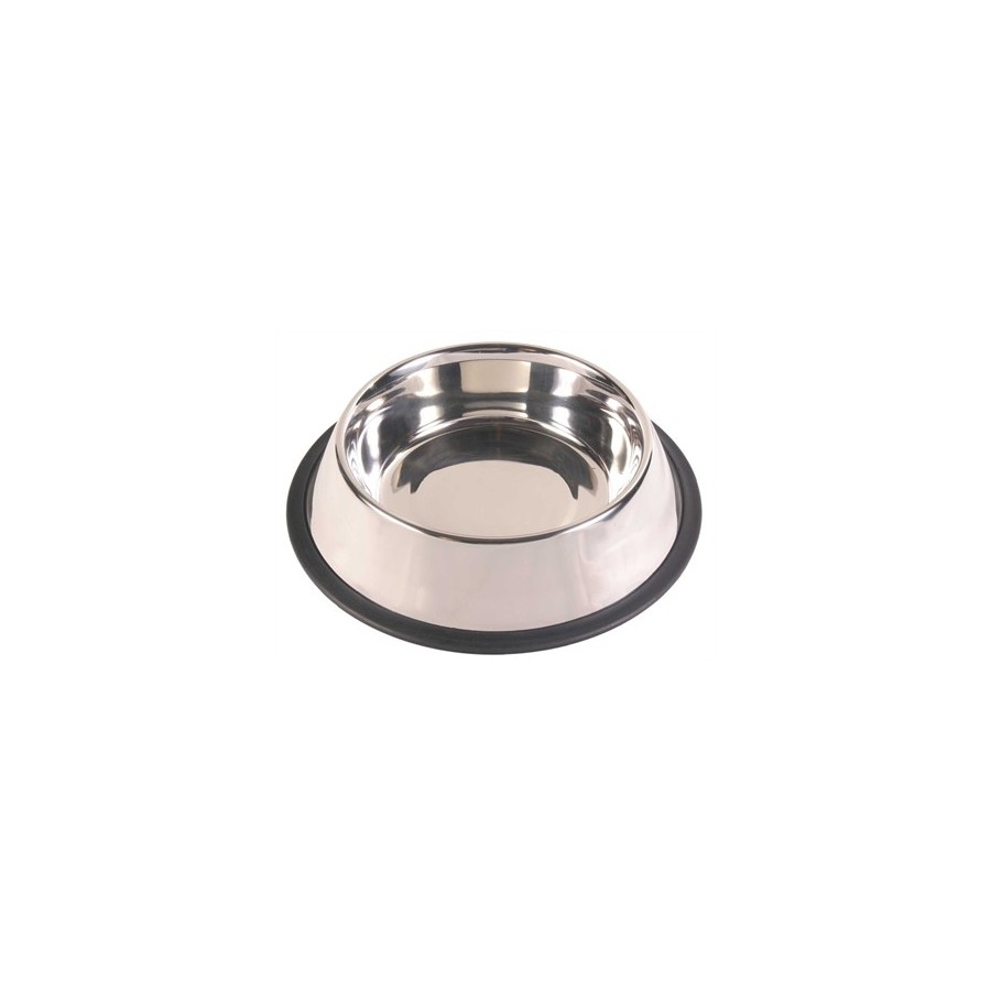 Trixie Voerbak Rvs / Rubberring 30X30 CM 1,75 LTR 4 ST