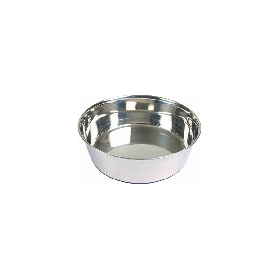 Trixie Voerbak Rvs / Rubberbodem 14X14 CM 500 ML 4 ST