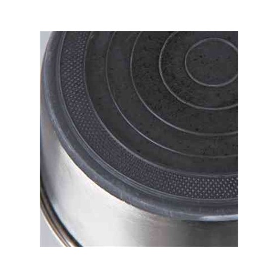 Trixie Voerbak Rvs / Rubberbodem 24X24 CM 2,5 LTR 4 ST