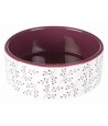 Trixie Voerbak Bloemmoetief Keramiek Wit / Bes 16X16 CM 800 ML 4 ST