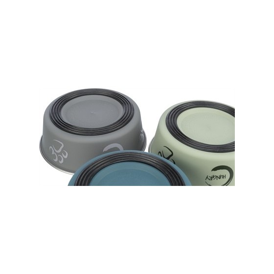Trixie Voerbak Rvs / Kunststof-Ommanteling Assorti 23X23 CM 2,2 LTR 4 ST