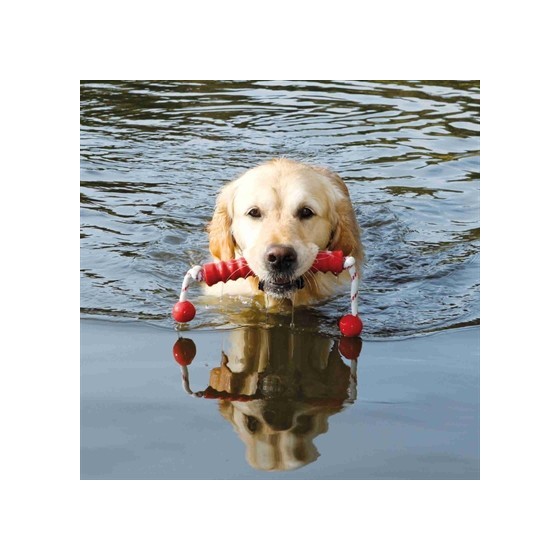 Trixie Aqua Toy Mot-Long Drijvend Natuurrubber Assorti 42 CM 3 ST