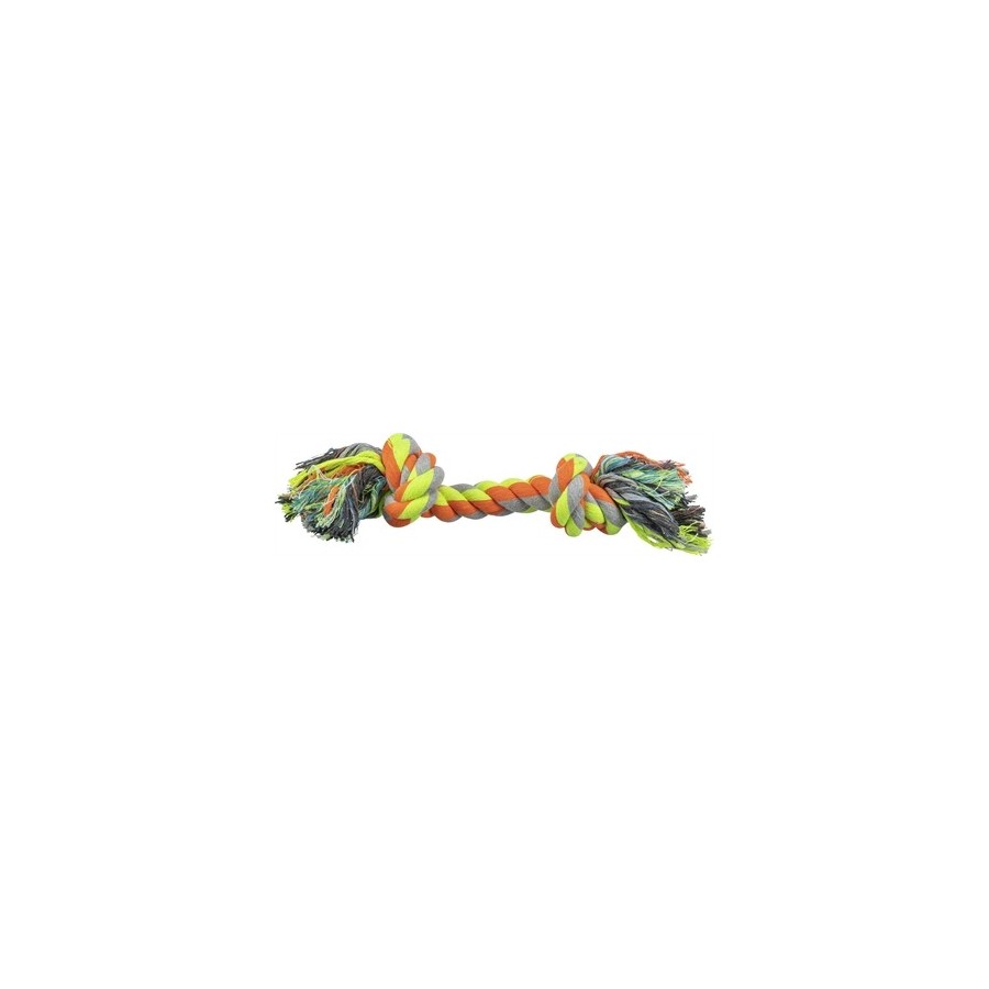 Trixie Touw Oranje / Lime / Grijs 40 CM 3 ST
