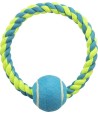 Trixie Touwring Met Tennisbal Lime/Blauw 18X6X6 CM 3 ST