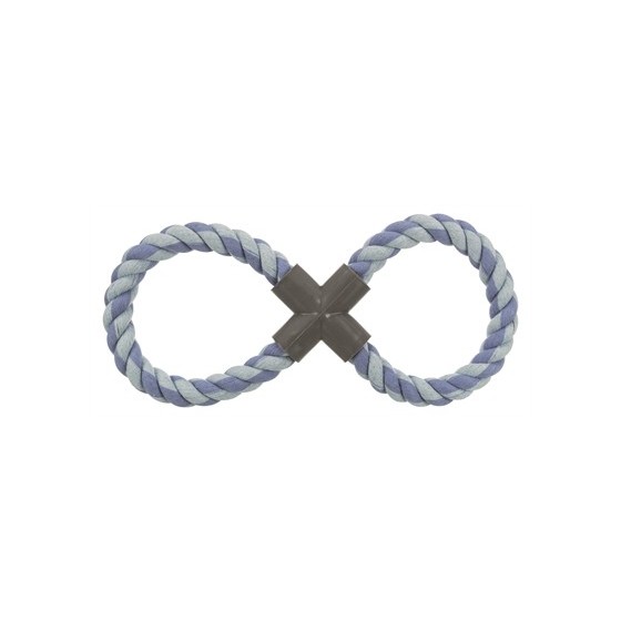 Trixie Dubbel-Trekspeeltje 8 Vormig Flostouw  Assorti 35 CM 3 ST