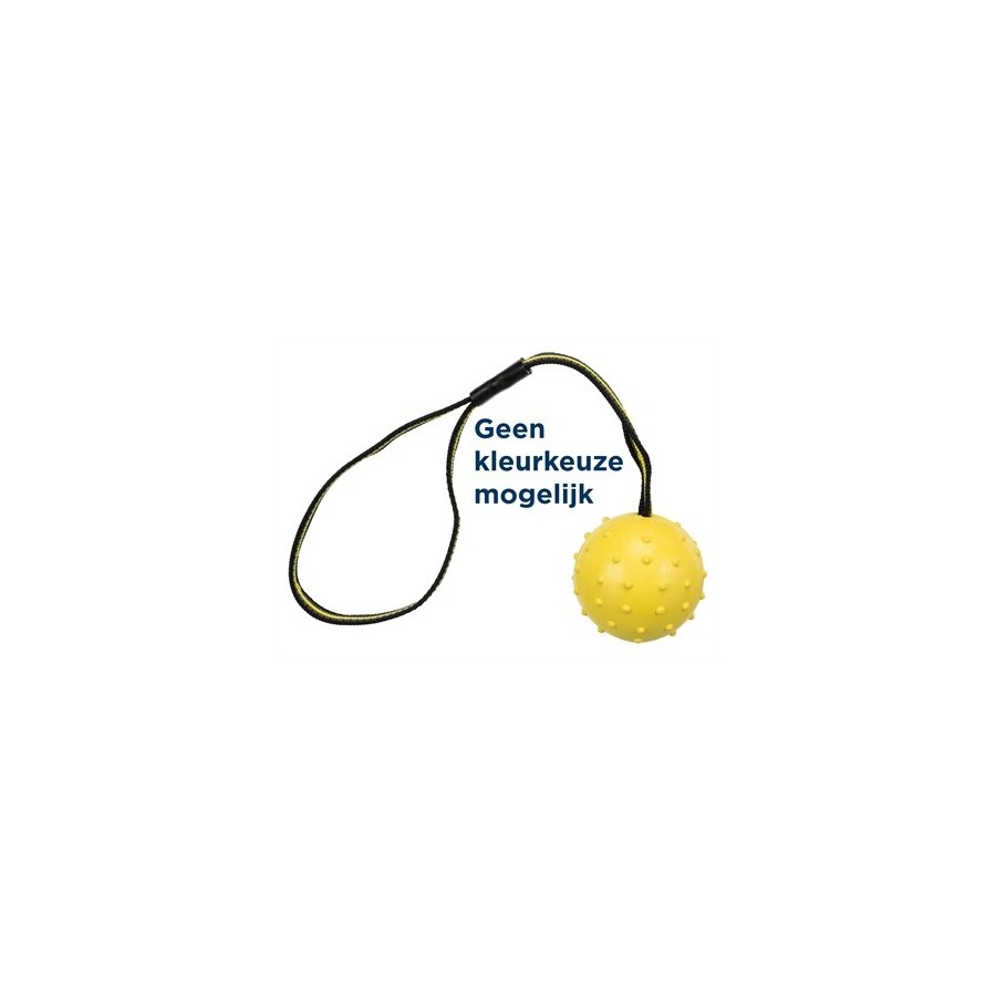 Trixie Natuurrubber Bal Aan Rubberen Singelband Assorti 35X6X6 CM 3 ST