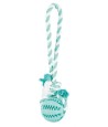 Trixie Denta Fun Natuurrubber Bal Met Muntsmaak Aan Touw 24X7X7 CM 3 ST