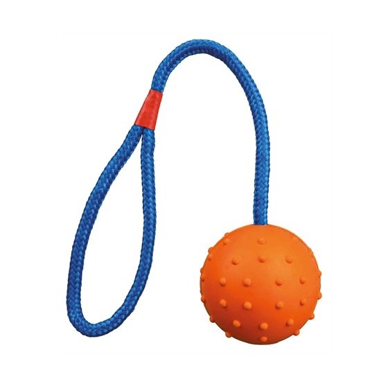 Trixie Natuurrubber Bal Aan Koord Assorti 30X6X6 CM 3 ST