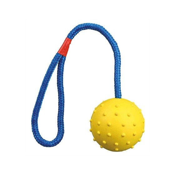 Trixie Natuurrubber Bal Aan Koord Assorti 30X6X6 CM 3 ST