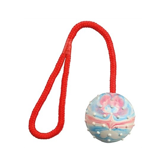Trixie Natuurrubber Bal Aan Koord Assorti 30X6X6 CM 3 ST