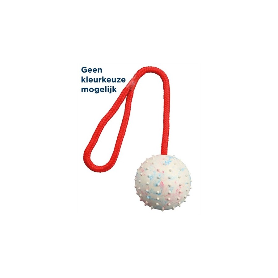 Trixie Natuurrubber Bal Aan Koord Assorti 30X7X7 CM 3 ST