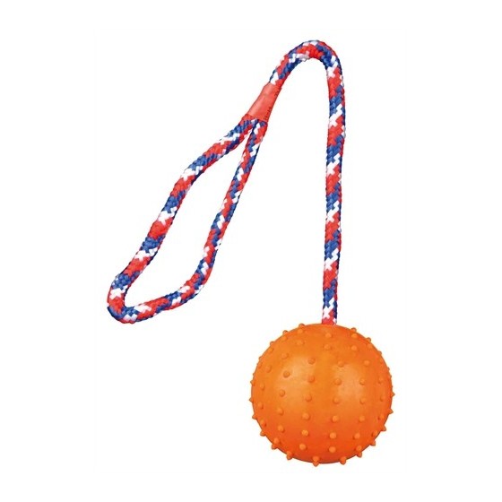 Trixie Natuurrubber Bal Aan Koord Assorti 30X7X7 CM 3 ST