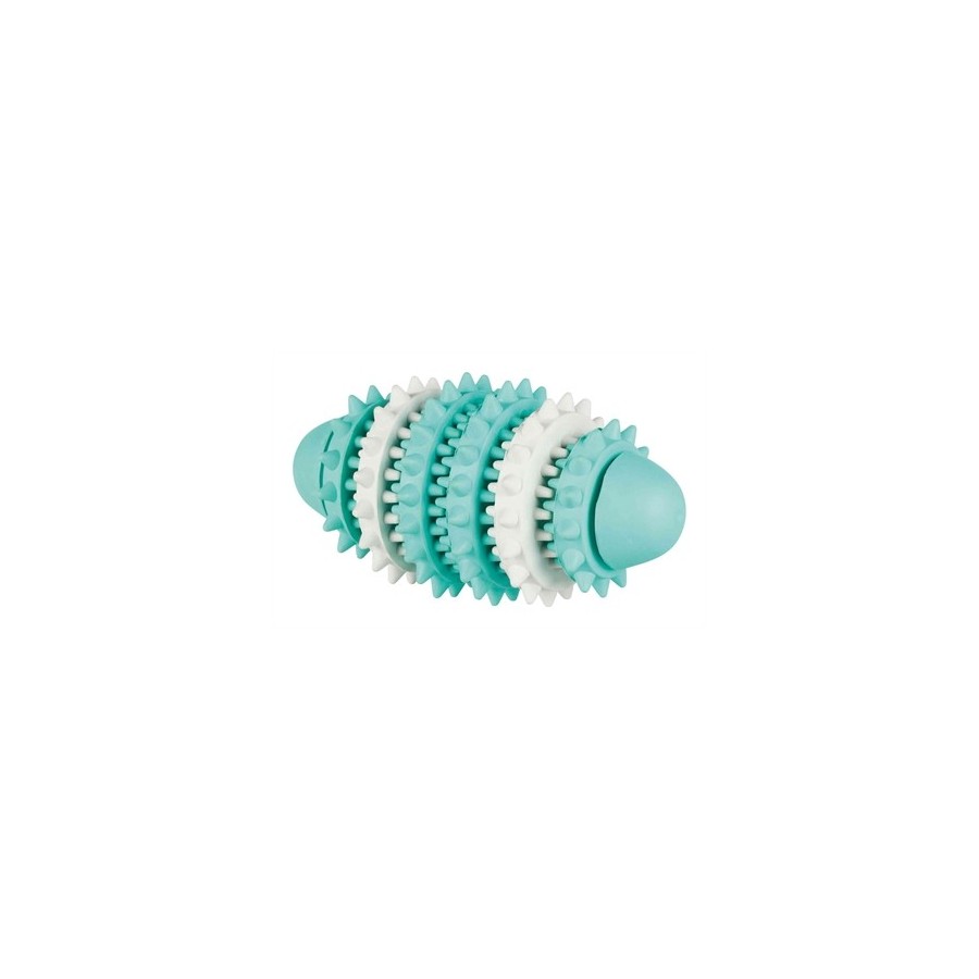 Trixie Denta Fun Natuurrubber Rugby Met Muntsmaak 15 CM 3 ST