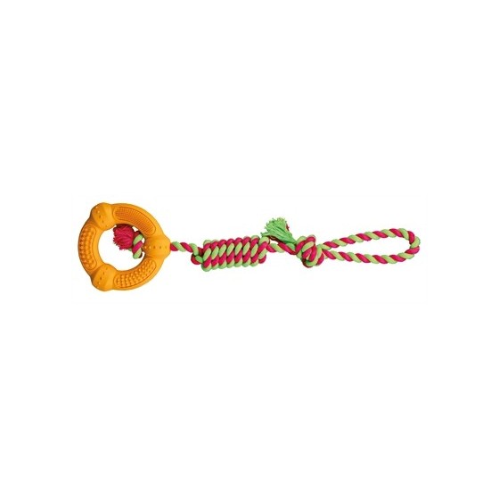 Trixie Natuurrubber Ring Aan Touw Assorti 41X12X12 CM 3 ST