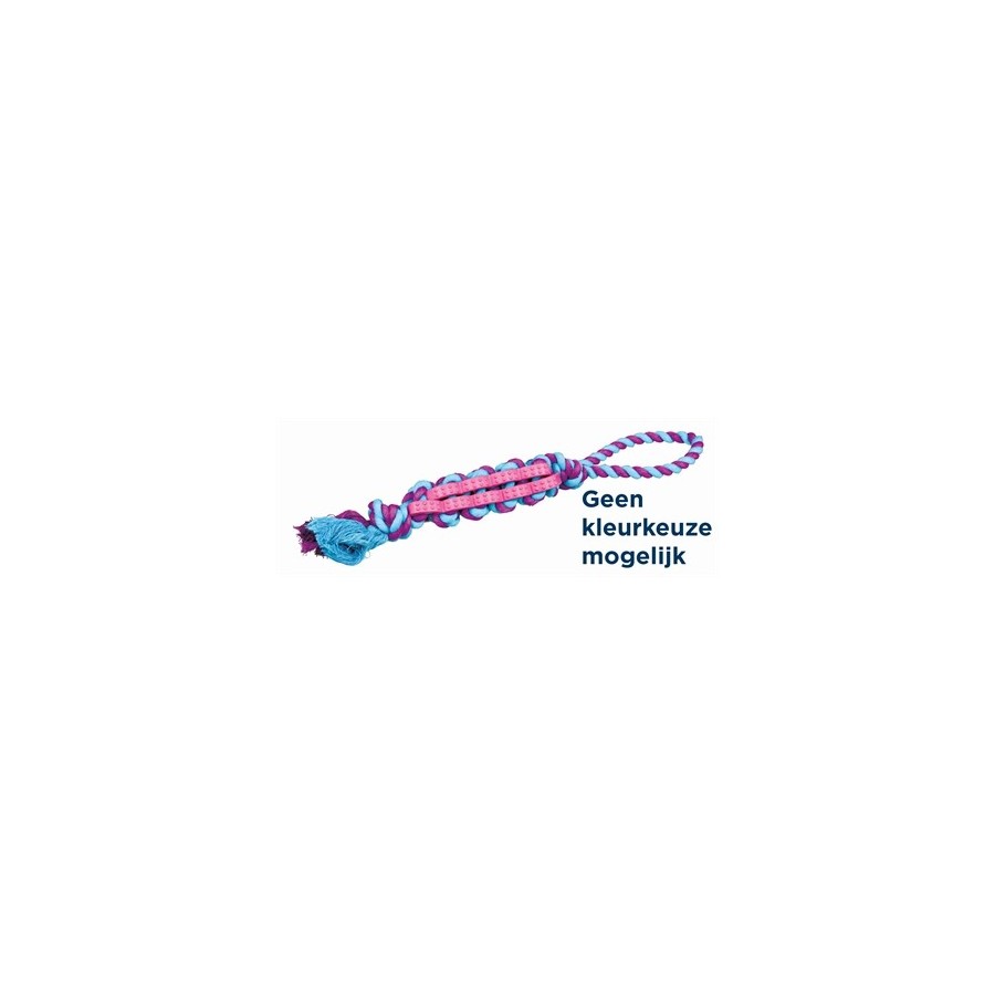 Trixie Twisted Stick Natuurrubber Aan Touw Assorti 37 CM 3 ST
