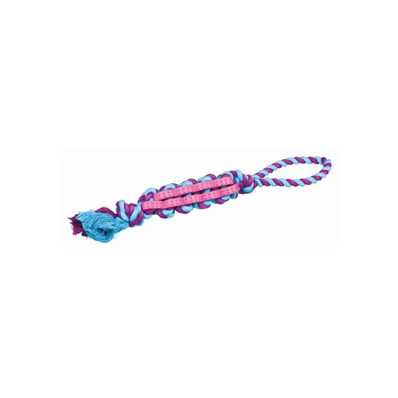 Trixie Twisted Stick Natuurrubber Aan Touw Assorti 37 CM 3 ST