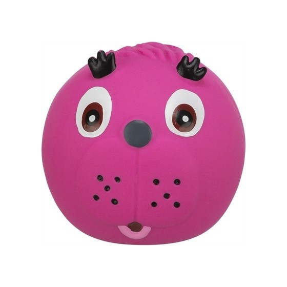 Trixie Latex Face Bal Met Geluid Assorti 6X6X6 CM 12 ST